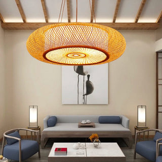 Bamboo Pendant Lamp – Eco Friendly Pendant Light with LED Lighting for Indoor Use