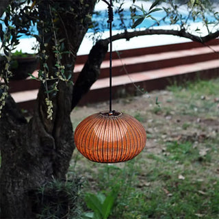 OTENA Woven Rattan Exterior Luminaire – Boho Natural Outdoor Wall Light