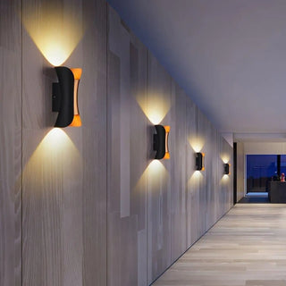 Premium Italian outdoor wall light side view — European exterior