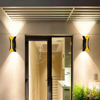 Italian outdoor wall lamp illuminated — European premium exterior
