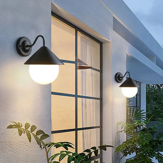 ALLITE Modern Black & White Glass Outdoor Luminaire – Elegant Exterior Design