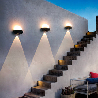 LED Outdoor Wall Light – Frosted Globe Aluminium IP65 Weather-Resistant Fixture