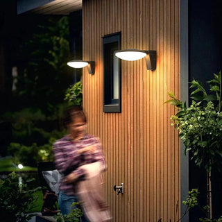 Black Solar Wall Light – Matte Outdoor Garden Lamp With Motion Sensor