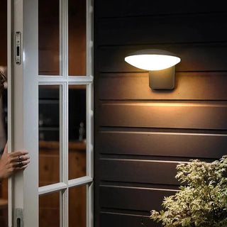 Black Solar Wall Light – Matte Outdoor Garden Lamp With Motion Sensor