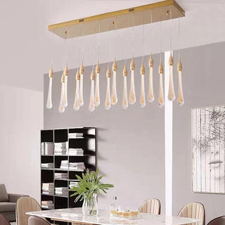 Gold Crystal Chandelier – Modern Staircase Lighting With LED Fixture