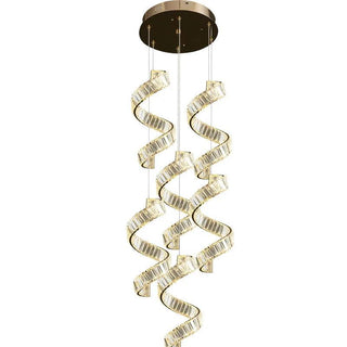 Gold Crystal Chandelier – Elegant Modern Lighting With Remote Control & Adjustable Intensity