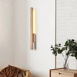 Yellow stone wall light G9 halo effect 55cm length