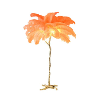 EXOTIS palm tree lamp – feather plume detail close-up