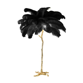 EXOTIS palm tree lamp – white feathers elegant close-up