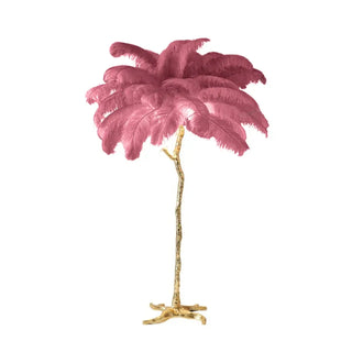 EXOTIS floor lamp – colorful feather arrangement detail