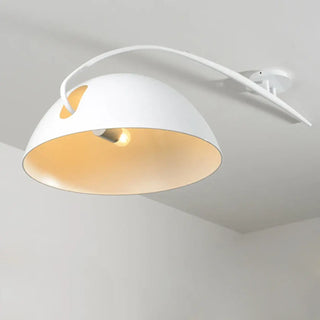 SOSURU Modern Black Arc Ceiling Light – Contemporary Living Room Fixture