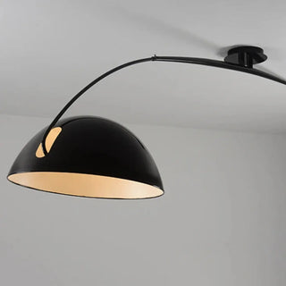 SOSURU Bold Ceiling Light – Modern Black Arc Living Room Setting