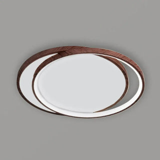 NAVE Nordic Ceiling Light – Warm Wood Flush Design Overhead View