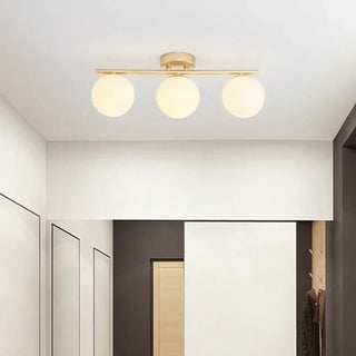 NAIDE White Ball Gilded Support Ceiling Light – Elegant Contemporary Fixture