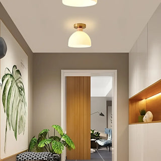 AMILA Contemporary Ceramic Ceiling Light – White Minimalist Clean Fixture