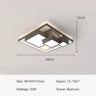 DERMOTER Contemporary Modern Ceiling Light – Geometric Designer Fixture