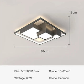 DERMOTER Contemporary Modern Ceiling Light – Geometric Designer Fixture
