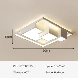 DERMOTER Contemporary Modern Ceiling Light – Geometric Designer Fixture