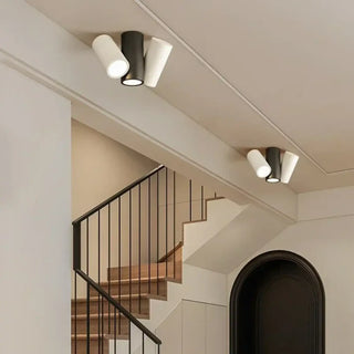 NANJI Black and White Ceiling Light – Minimalist Design Close-Up
