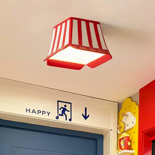 STRIPE Red and White Creative Children Ceiling Light – Playful Fixture
