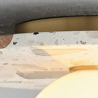 NIFONPLA White Ceiling Light – Natural Stone and Ball Design Close-Up