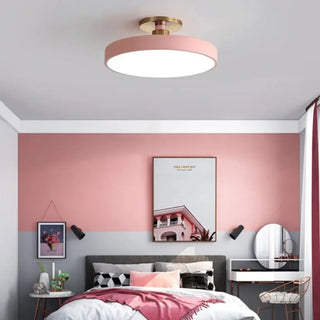 BISCO Circular Pastel Macaron Ceiling Fixture – Modern Contemporary Light