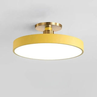 BISCO Circular Modern Macaron Ceiling Light – Pastel Contemporary Design