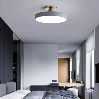 BISCO Macaron Circular Modern Ceiling Light – Pastel Contemporary Fixture