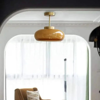 SOLIS Contemporary Ceiling Light – Organic Minimalist Close-Up View