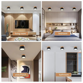 BONAR Contemporary Nordic Ceiling Fixture – Wood Black Modern Light