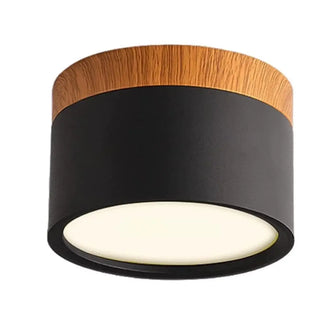 BONAR Modern Wood Black Ceiling Light – Contemporary Nordic Fixture Design