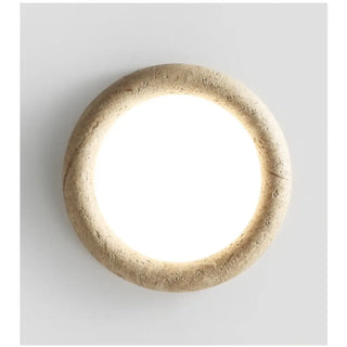 TRANSIA Round White Travertine Ceiling Light – view 5