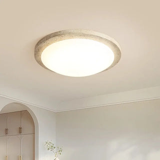 TRANSIA Round White Travertine Ceiling Light – view 4