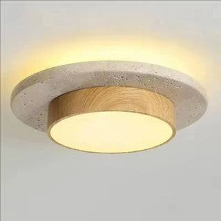 AROLIA Round Scandinavian Wood Ceiling Light – Nordic Natural Fixture