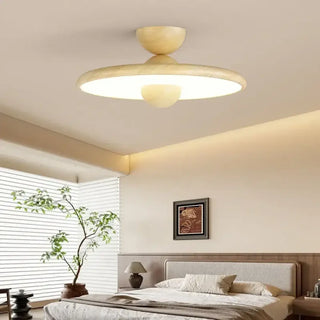 WINILA Round Wood Scandinavian Style Ceiling Light – view 2