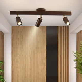 ROOMINA Scandinavian Wood Adjustable Spotlights Ceiling Light – Nordic Flush Fixture