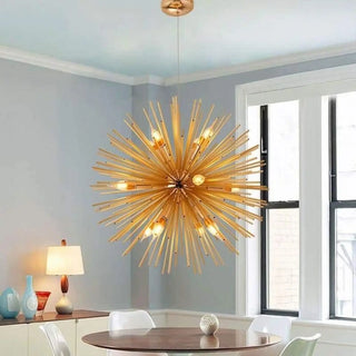 Designer soleil pendant light, stylish suspension warm ambient ceiling lamp