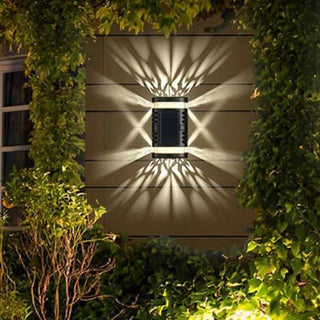 Outdoor Wall Lamp – Black Aluminum Terrace Wall Light with Warm LED Garden Lighting