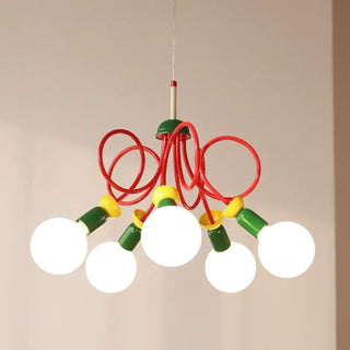 FILÉA Contemporary Vivid Colors Playful Curves Ceiling Light – view 5