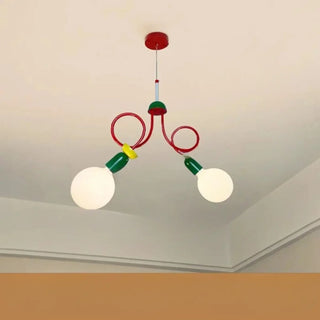 FILÉA Contemporary Vivid Colors Playful Curves Ceiling Light – view 1
