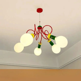 FILÉA Contemporary Vivid Colors Playful Curves Ceiling Light – view 3