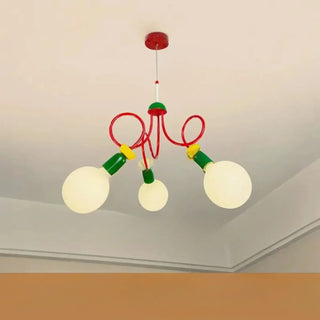 FILÉA Contemporary Vivid Colors Playful Curves Ceiling Light – view 2