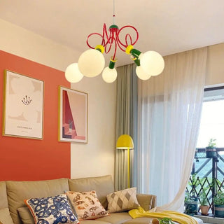 FILÉA Contemporary Vivid Colors Playful Curves Ceiling Light – view 4