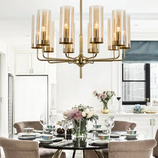 ORGANIZE Glass Cylinders and Gilded Brass Ceiling Light – view 1