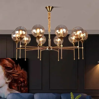 BUBLOR Gilded Metal with Smoked Glass Spheres Ceiling Light – view 12