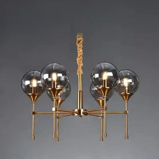 BUBLOR Gilded Metal with Smoked Glass Spheres Ceiling Light – view 4