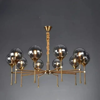 BUBLOR Gilded Metal with Smoked Glass Spheres Ceiling Light – view 6