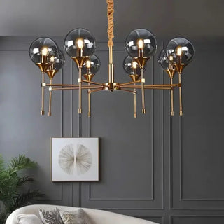 BUBLOR Gilded Metal with Smoked Glass Spheres Ceiling Light – view 11