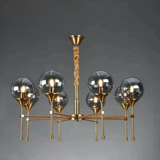 BUBLOR Gilded Metal with Smoked Glass Spheres Ceiling Light – view 5