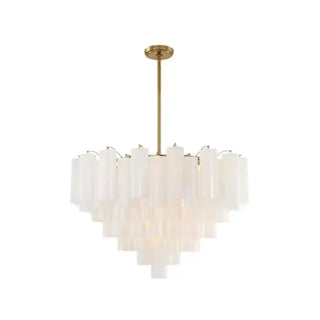 FLUTIA Luxurious Chandelier Translucent and Gilded Glass Ceiling Light – view 4